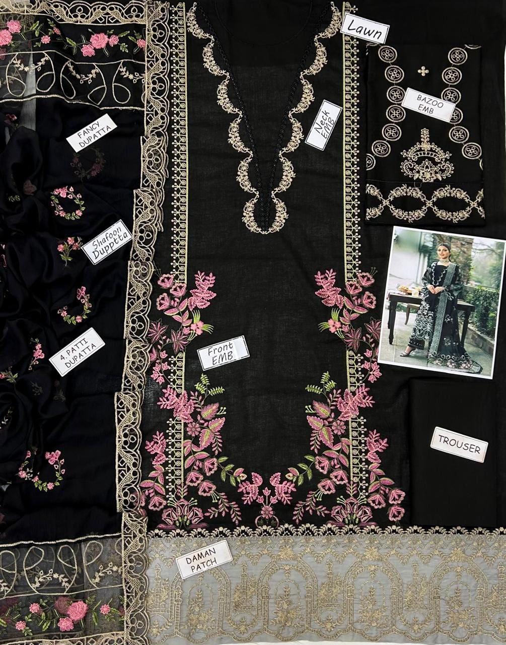 Kinza Hashmi black suit