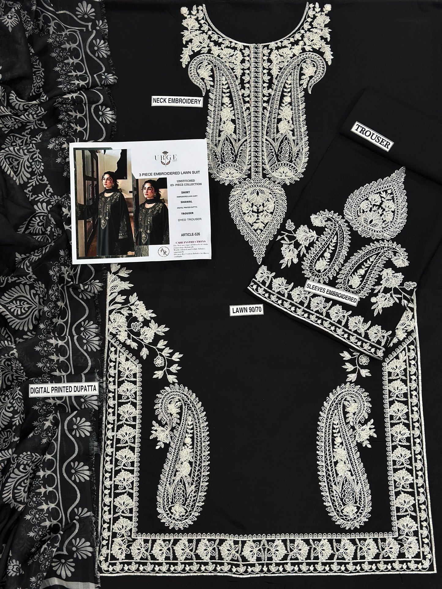 Lawn Embroidered 3Piece D-016 (Copy)