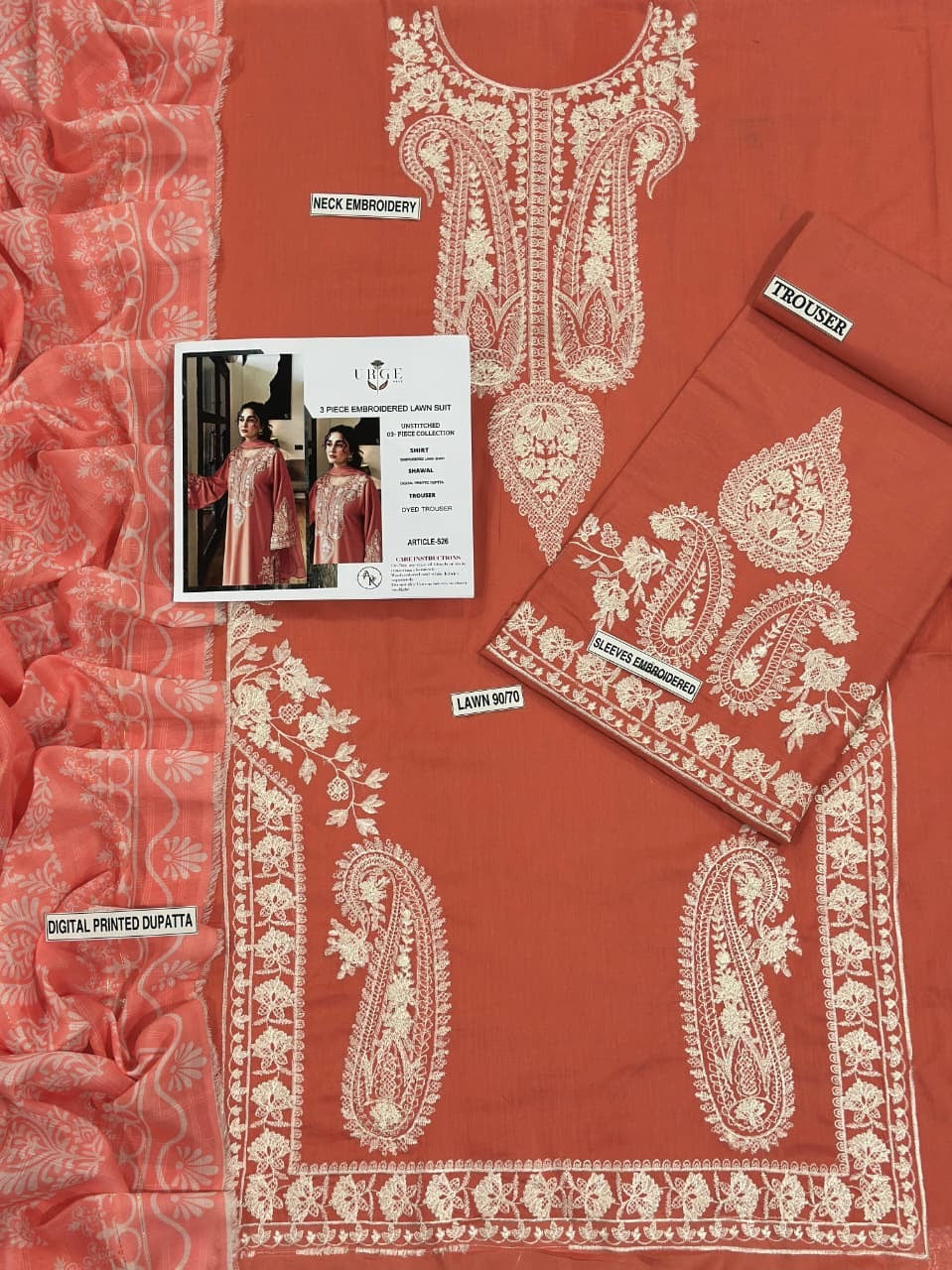 Lawn Embroidered 3Piece D-016 (Copy 4)