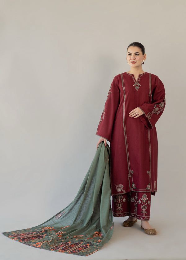 Lawn Embroidered 3Piece D-004