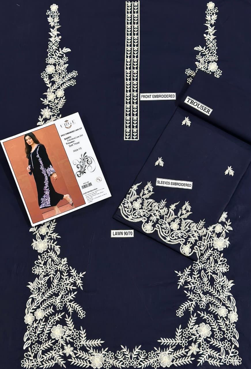 ASLING Lawn Embroidered 2Piece D-004