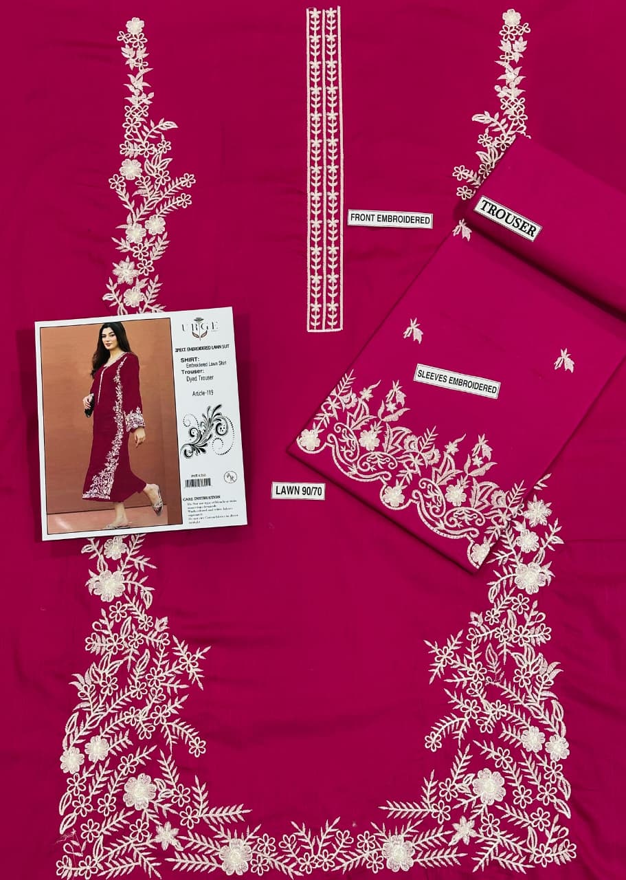 ASLING Lawn Embroidered 2Piece D-006