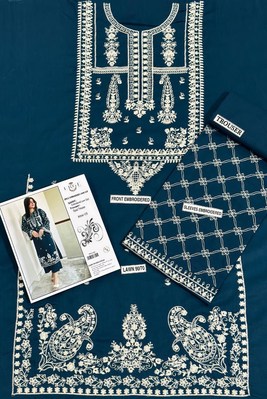 ASLING Lawn Embroidered 2Piece D-031