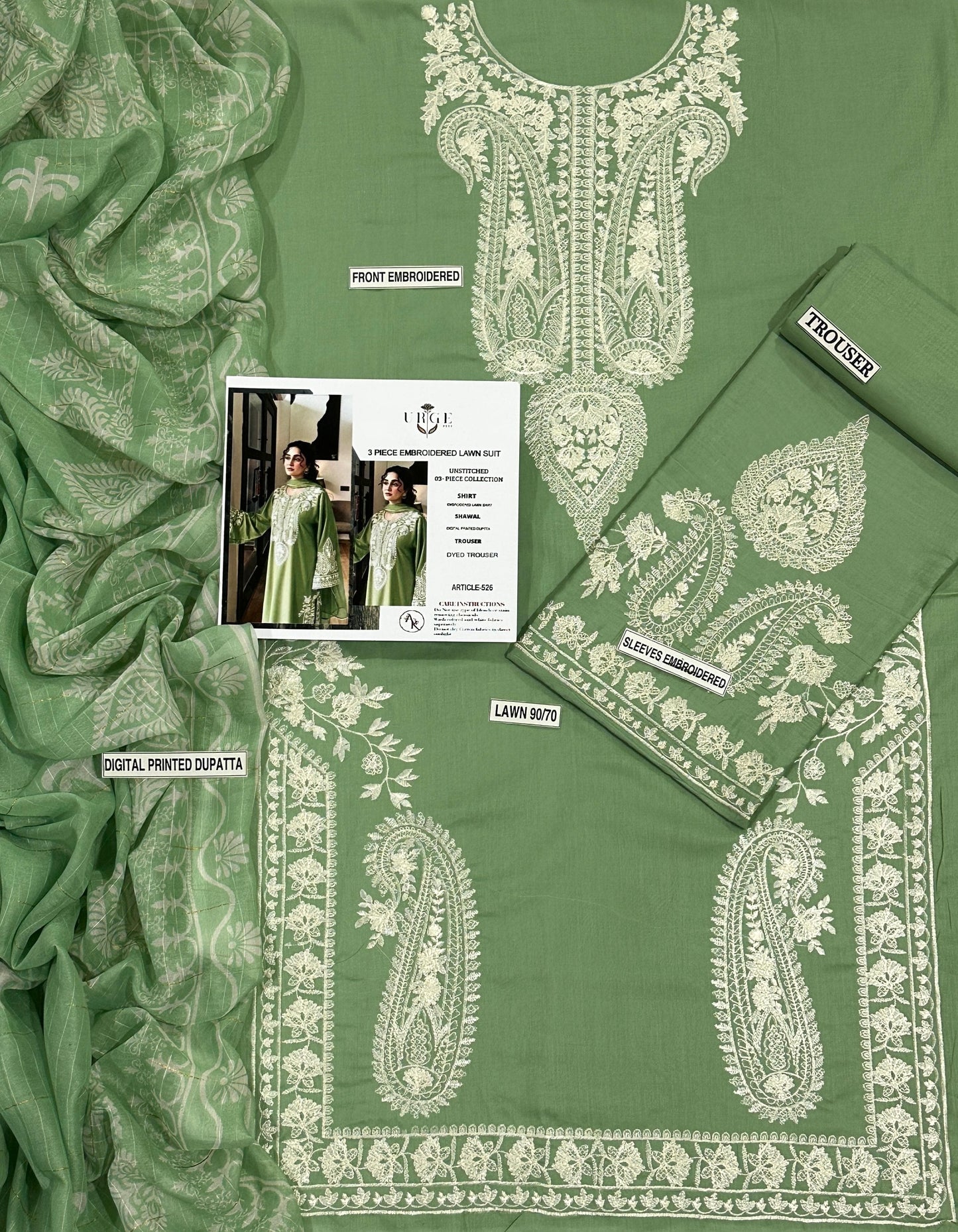 Lawn Embroidered 3Piece D-016 (Copy 2)