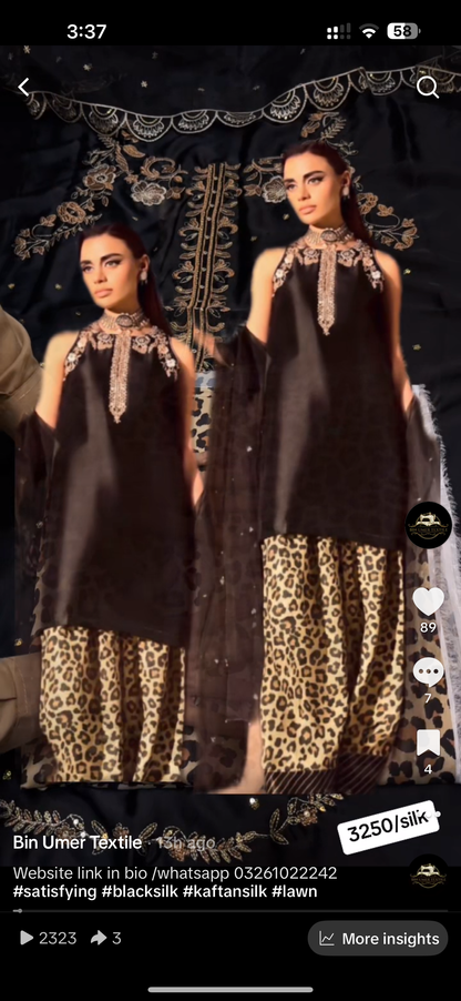 Chita print and embroidery