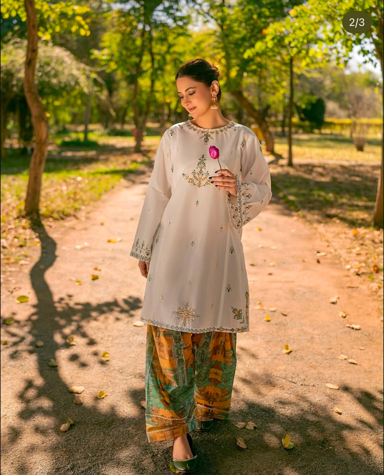 2piece embroidered