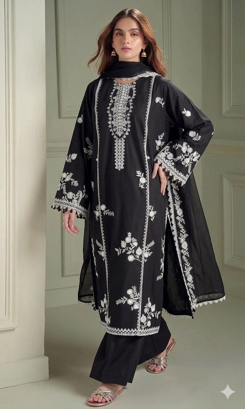 cross stich heavy black 3pc