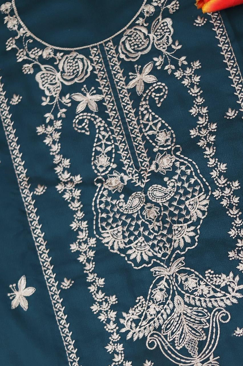 Izel front back embroidery 3pc