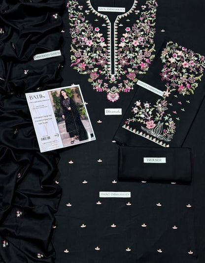 Black Heavy dhanak 3 piece