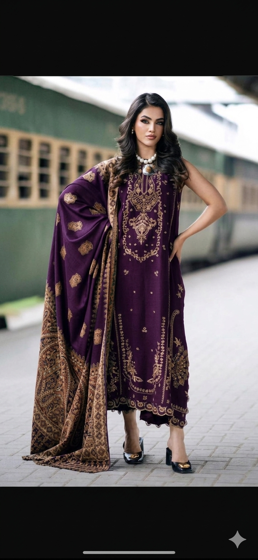 Izel front back embroidery 3pc (Copy)