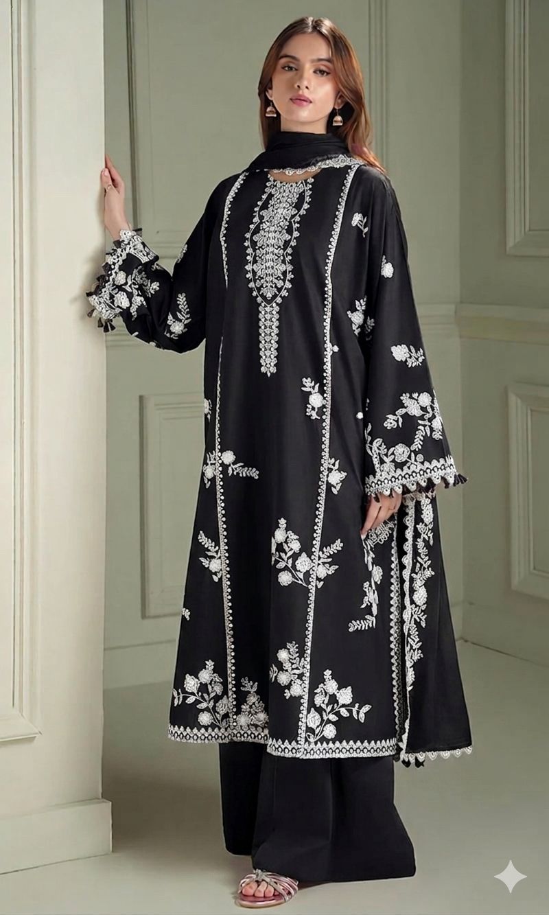 cross stich heavy black 3pc