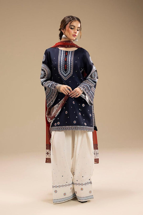 Dhanak Fully Embroidered Unstitched 3Piece D-003