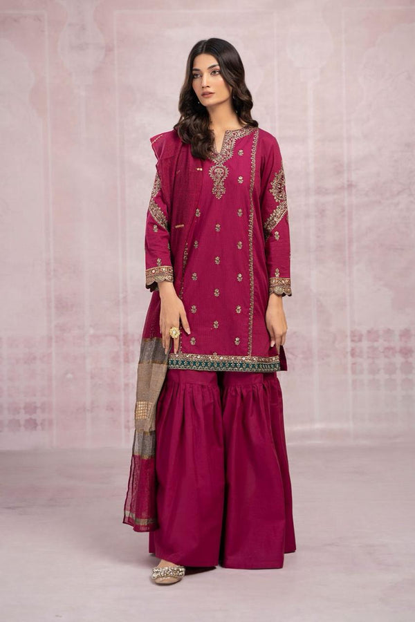 Dhanak Fully Embroidered Unstitched 3Piece D-007