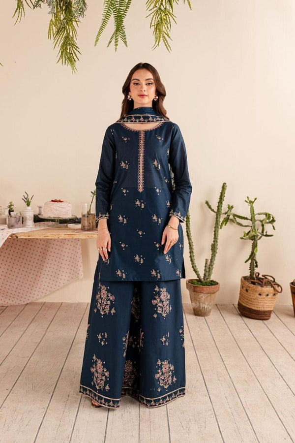 Dhanak Fully Embroidered Unstitched 3Piece D-015