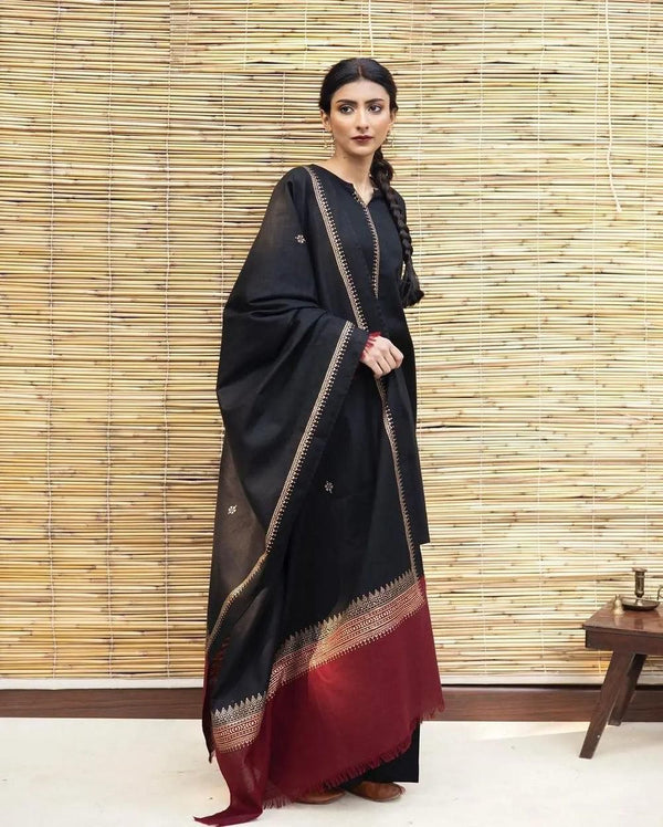 Dhanak Embroidered Unstitched 3Piece D-021