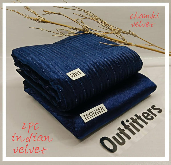 Outfitters Chamki Velvet Unstitched 2Piece D-002