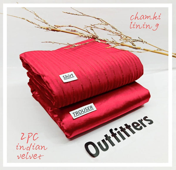 Outfitters Chamki Velvet Unstitched 2Piece D-003