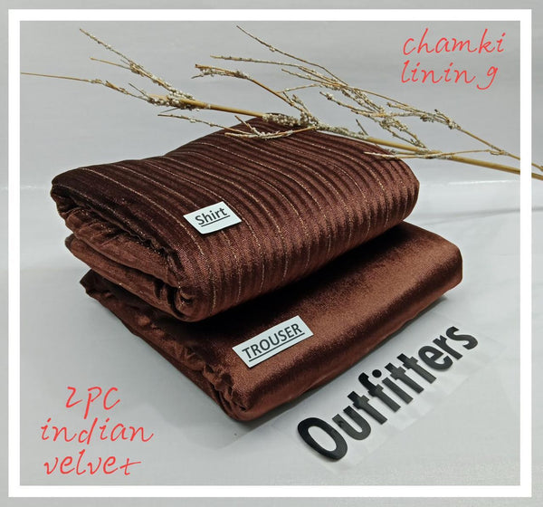 Outfitters Chamki Velvet Unstitched 2Piece D-005