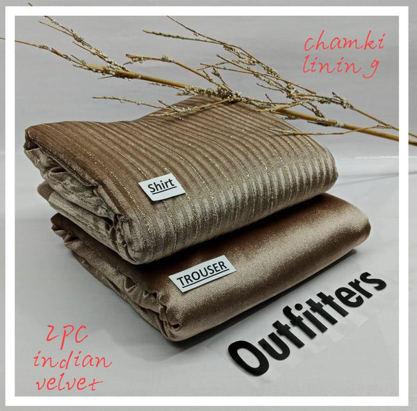 Outfitters Chamki Velvet Unstitched 2Piece D-007
