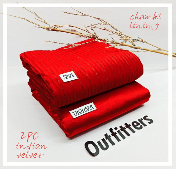 Outfitters Chamki Velvet Unstitched 2Piece D-008