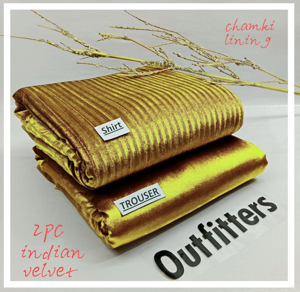 Outfitters Chamki Velvet Unstitched 2Piece D-009