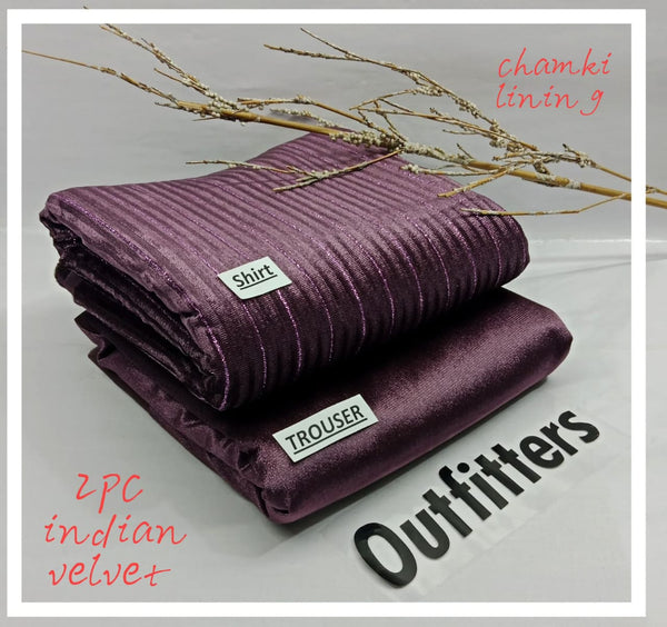 Outfitters Chamki Velvet Unstitched 2Piece D-012