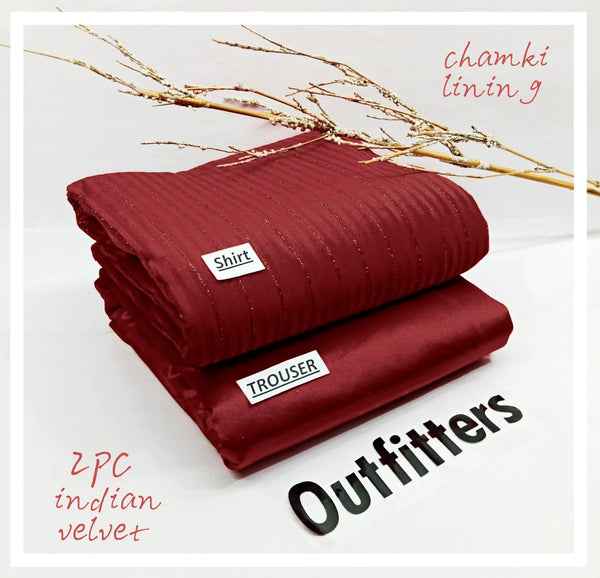 Outfitters Chamki Velvet Unstitched 2Piece D-015