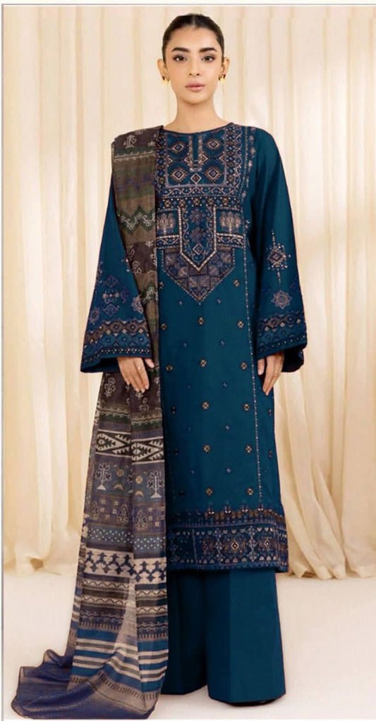 Lawn Embroidered 3Piece D-001