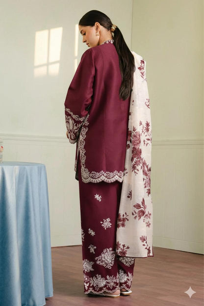 Lawn Embroidered 3Piece D-007