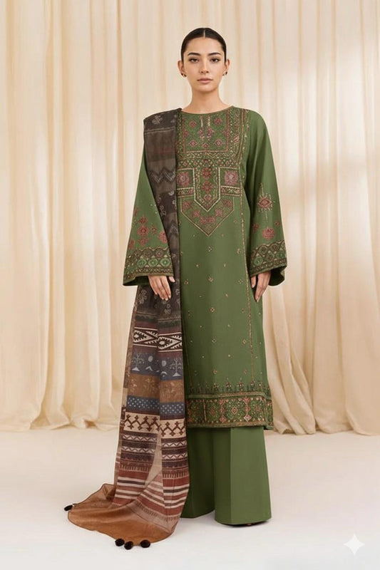 Lawn Embroidered 3Piece D-005