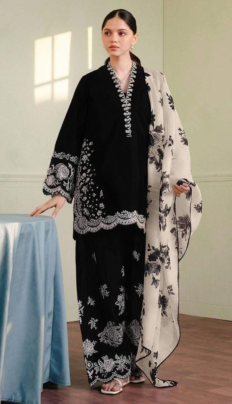 Lawn Embroidered 3Piece D-010