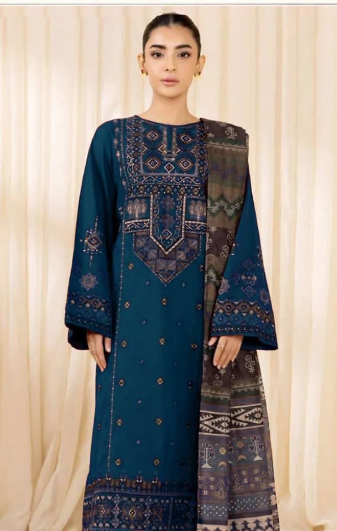Lawn Embroidered 3Piece D-001