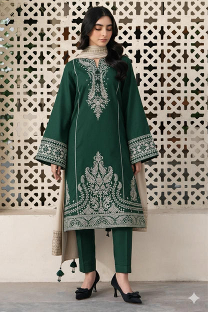 Lawn Embroidered 3Piece D-014