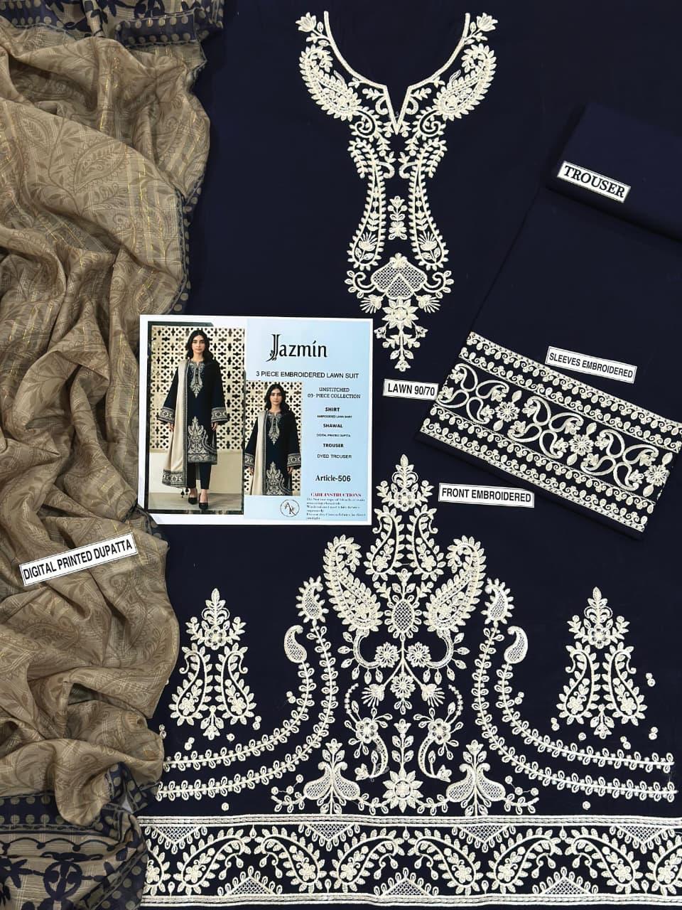 Lawn Embroidered 3Piece D-018