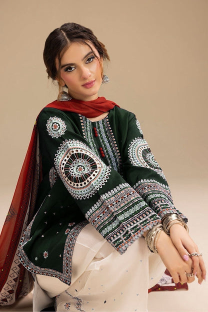 Lawn Embroidered 3Piece D-020