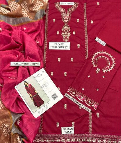 Lawn Embroidered 3Piece D-023