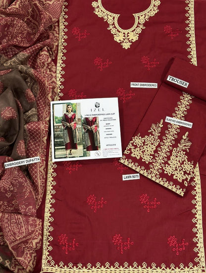 Lawn Embroidered 3Piece D-027