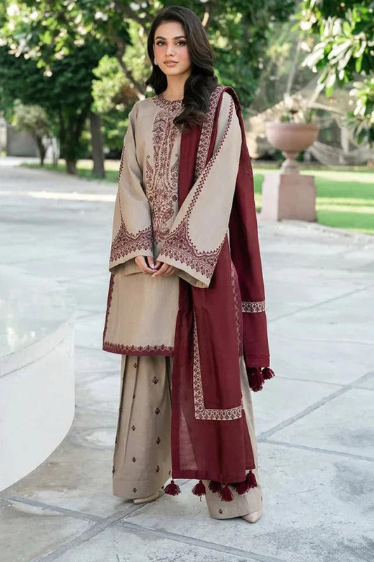 Lawn Embroidered 3Piece D-025