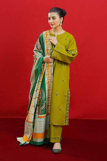 Lawn Embroidered 3Piece D-007