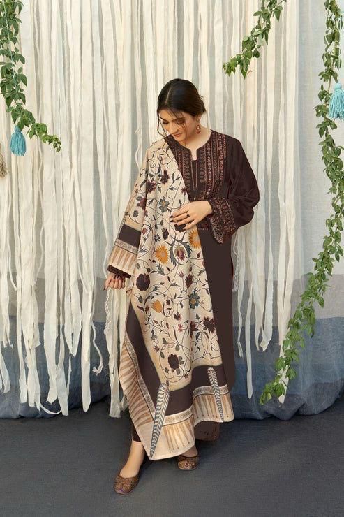 Lawn Embroidered 3Piece D-022