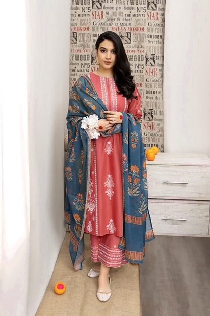 Lawn Embroidered 3Piece D-016