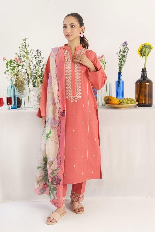 Lawn Embroidered 3Piece D-012