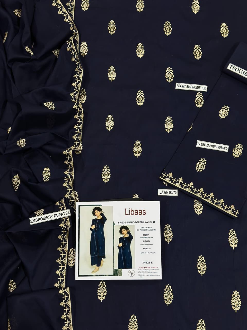 Lawn Embroidered 3Piece D-011