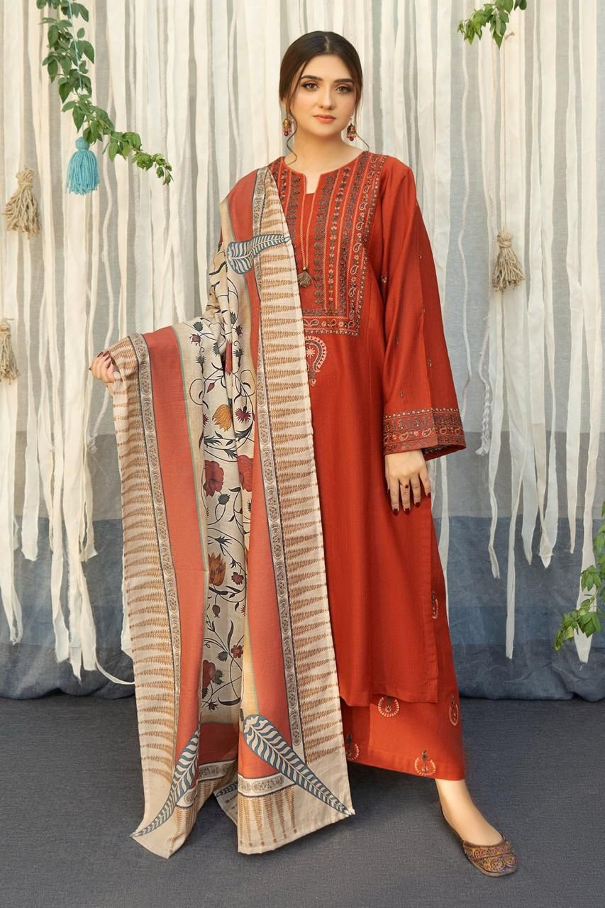 Lawn Embroidered 3Piece D-014