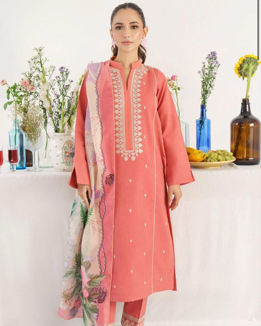 Lawn Embroidered 3Piece D-012