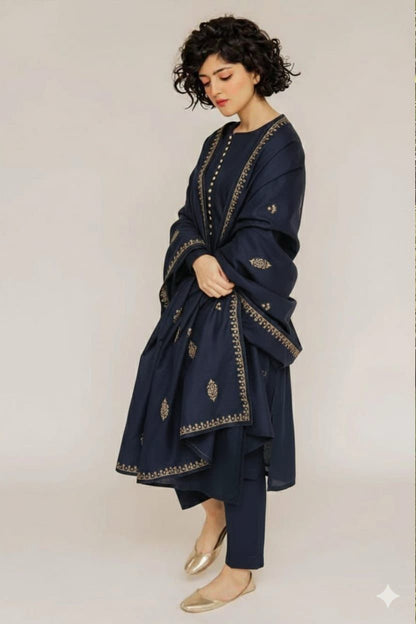 Lawn Embroidered 3Piece D-011