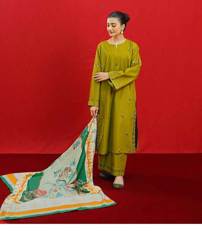 Lawn Embroidered 3Piece D-007