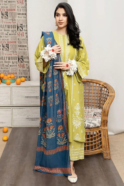 Lawn Embroidered 3Piece D-006