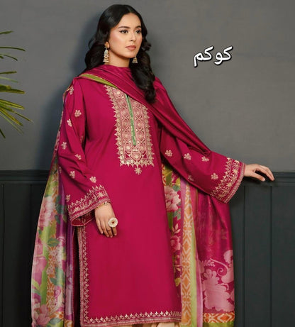 Lawn Embroidered 3Piece D-003