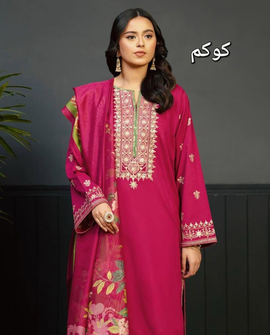 Lawn Embroidered 3Piece D-003